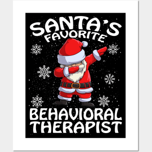 Santas Favorite Behavioral Therapist Christmas Posters and Art